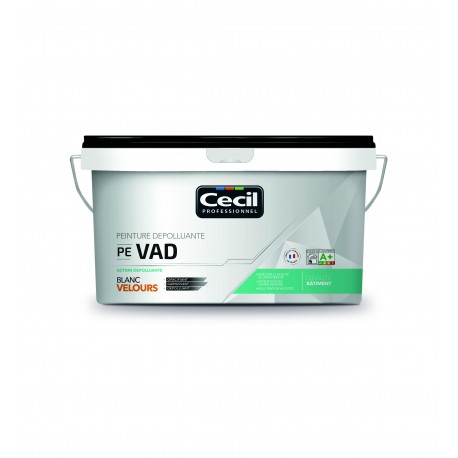 BLANC FINITION VELOURS PEINTURE DEPOLLUANTE - PE VAD 5L