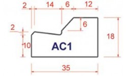 BORDURE CANIVEAU BÉTON TYPE AC1