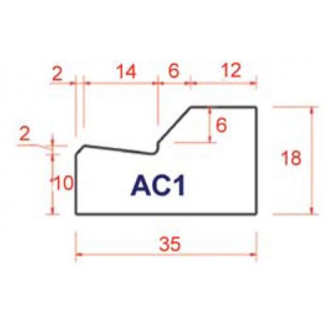 BORDURE CANIVEAU BÉTON TYPE AC1