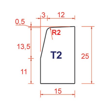 BORDURE DE TROTTOIR T2