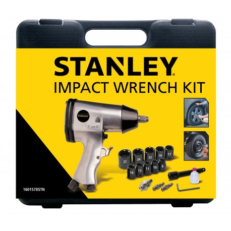 Stanley Clé à choc en coffret + accessoires