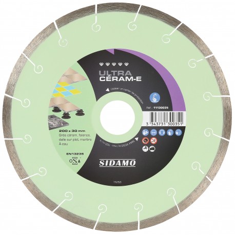 DISQUE DIAMANT ULTRA CERAM-E D. 200 x 30 - 25,4 - 22,23 x H 8,5