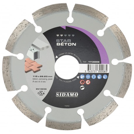 DISQUE DIAMANT STAR BÉTON D. 115 x 22,23 x H 7