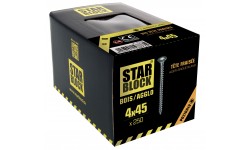 Vis bois et agglomérés - 4x45 - PZ - boite de 250 STARBLOCK