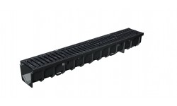 CANIVEAU MEAFLUID150 BLACK+GRILLES PASSERELLE FONTE C250 1M CX