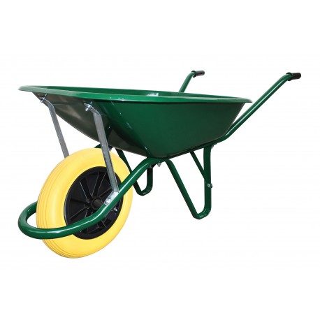 BROUETTE POLYVALENTE VERTE 100L - ROUE SOUPLE INCREVABLE