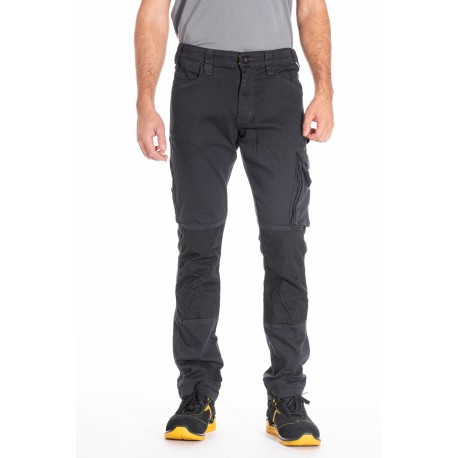 Pantalon de travail stretch avec emplacement genouillères JOBPROC gris T.44