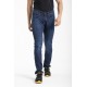 Jeans de travail coupe droite ajustée denim stretch WORK0 stone brossé T.44