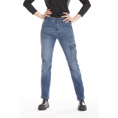 Jeans de travail multi poches denim stretch BETTY brossé T.38