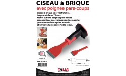 CISEAU A BRIQUE 70X230MM AVEC PARE-COUPS MONTE