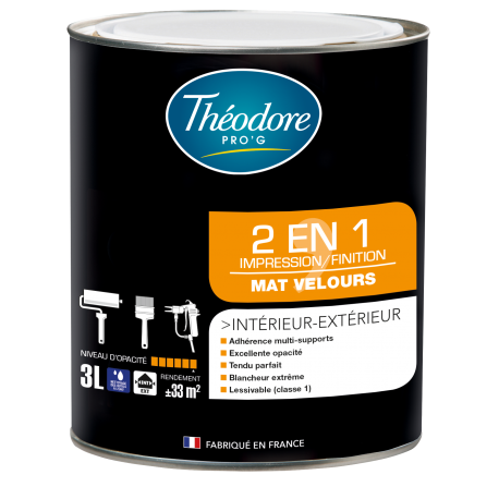 Peinture 2en1 - 9 teintes - 2,5L