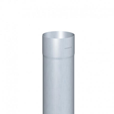 Descente cylindrique tulipe Ø100 x 2000 x 0.65 mm - zinc - CLASSIC naturel