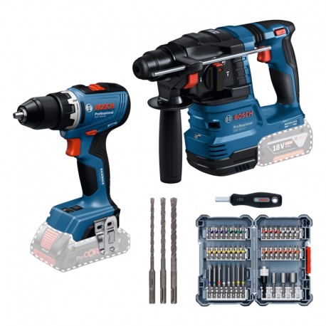 Kit 2 outils 18V : GSR 18V-65 Solo + GBH 18V-22 Solo + Accessoires