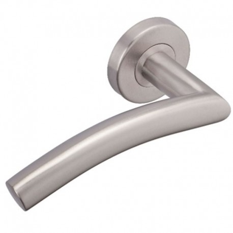 Ensemble béquilles sur rosace ronde bec de cane LC4