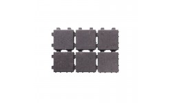 PAVE NON TAMBOURINE AVEC CHANFR. 20X20X8 NOIR DRAINANT - BENOR